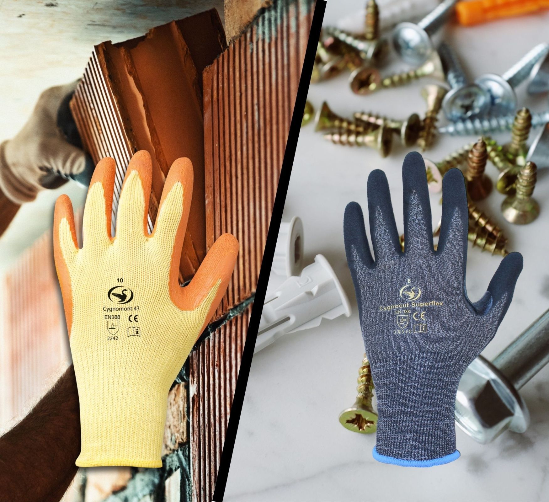 Unterschiedliche Arbeitstätigkeiten für unterschiedliche Handschuhgauge